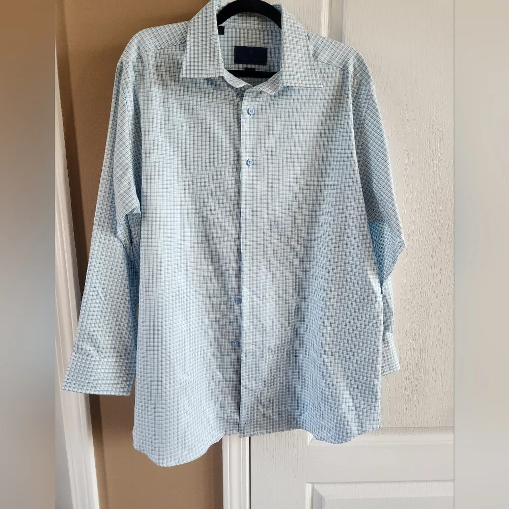 17.5 D Donahue Men's Button Up‎ Shirt Trim